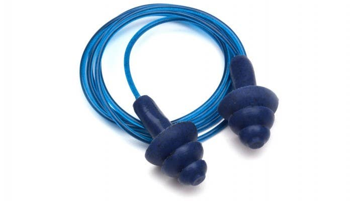 Pyramex RPD3001 Blue Corded Reusable Metal Detectable Blue Earplugs