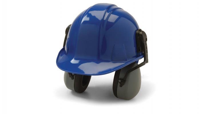 Pyramex CM6010 Gray Cap Mounted Earmuff