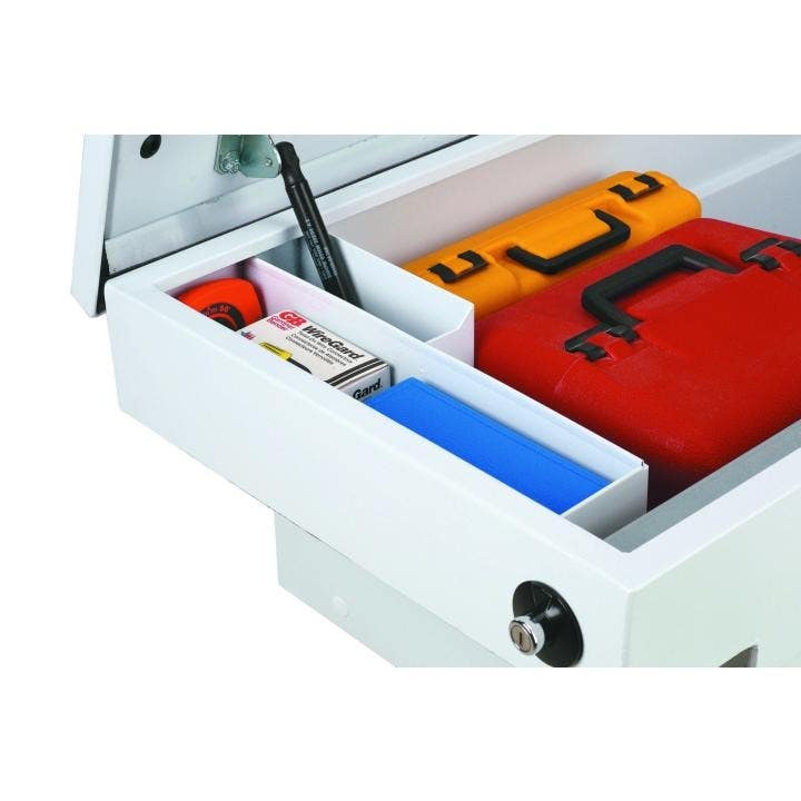 CRESCENT JOBOX PSC1455000 Steel Single Lid Fullsize Crossover Truck Box, White Powder Coating