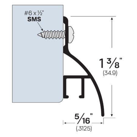 Legacy Manufacturing 712 Bottom Of Door Rain Drip (9/16" by 1-3/8")