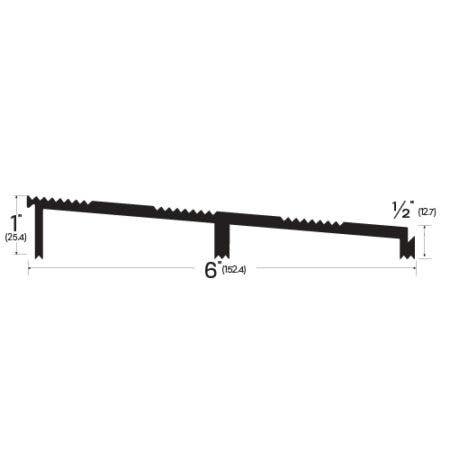Legacy Manufacturing 3232MA Aluminum Ramp (6" by 1/2"), Finish-Mill Aluminum