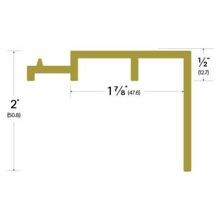 Legacy Manufacturing 3701BR Bronze Edge Component (1-7/8" by 2"),Finish-Architectural Bronze