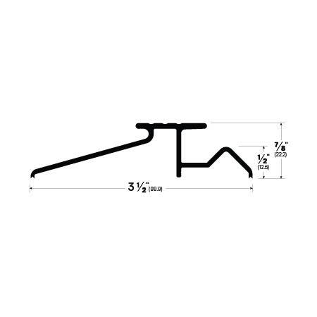 Legacy Manufacturing 3942MA Threshold (3-1/2" by 7/8"), Finish-Mill Aluminum