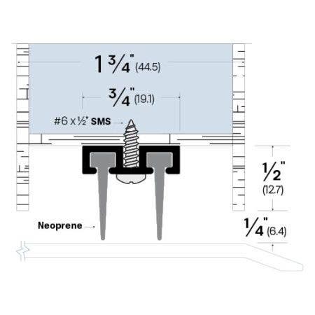 Legacy Manufacturing 7183 Mortised Door Sweep (3/4" by 3/4")