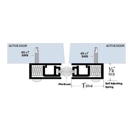 Legacy Manufacturing 7275 Self Adjusting Meeting Stile (1" by 1/2")
