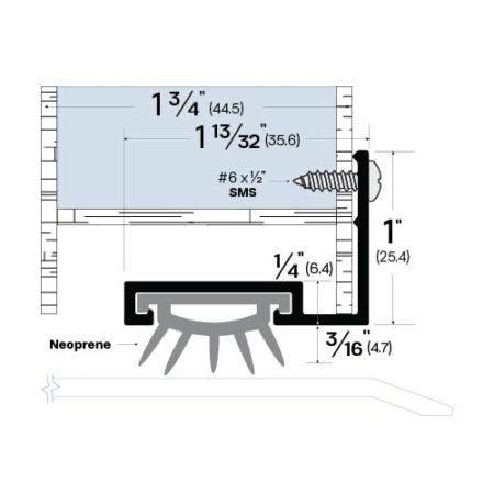 Legacy Manufacturing 7351 Door Sweep (1-13/32" by 1-3/16")