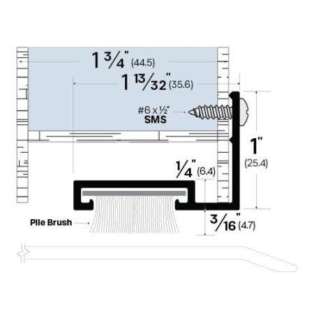 Legacy Manufacturing 7451 Door Sweep (1-13/32" by 1-3/16")