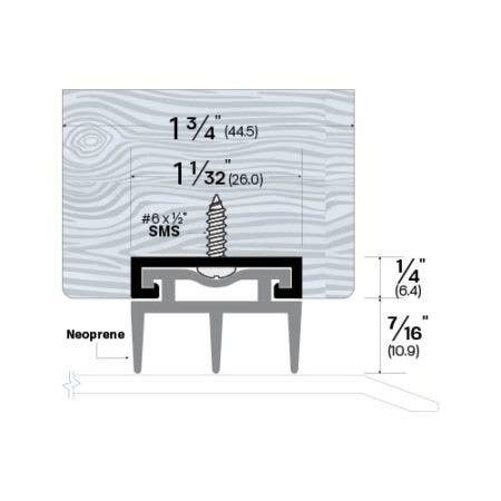 Legacy Manufacturing 7852 Mortised Door Sweep (1-1/32" by 11/16")