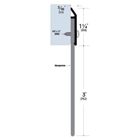 Legacy Manufacturing 7936 Door Sweep (3/16" by 4-1/4")
