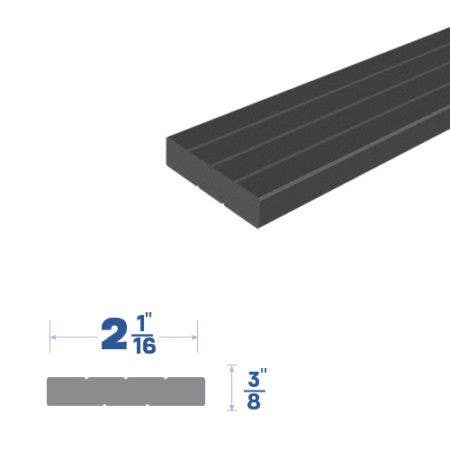 Legacy Manufacturing 39766N Rubber Strip (2-1/16" by 3/8"), Finish-Black