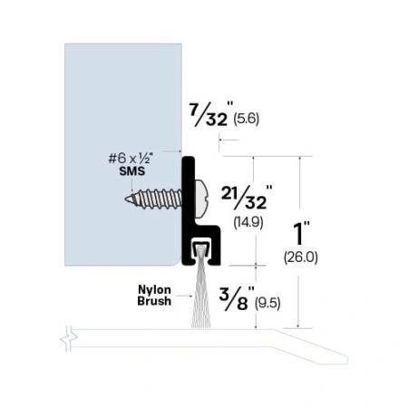 Legacy Manufacturing 73918 Door Sweep (7/32" by 1")