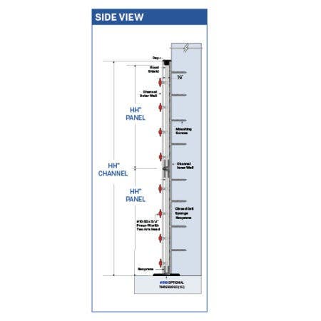 Legacy Manufacturing 5021MA Stackable Flood Barrier, Finish-Mill Aluminum
