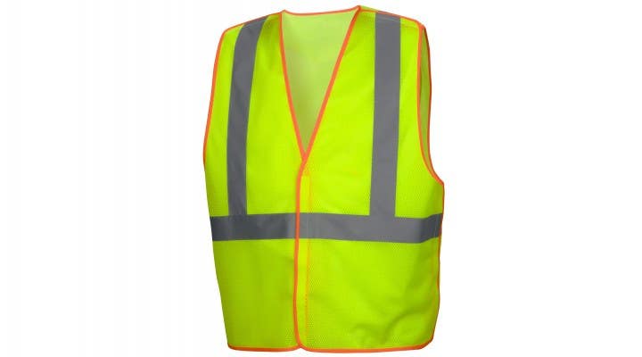 Pyramex RVZ4010 Lime Safety Vest w/Contrast Trim