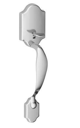 Schlage JE285 PRS Paris Lower Half Front Entry Set, Exterior & Interior