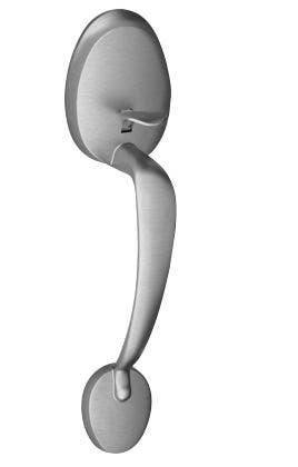 Schlage JE285 BAR Barcelona Lower Half Front Entry Set, Exterior & Interior