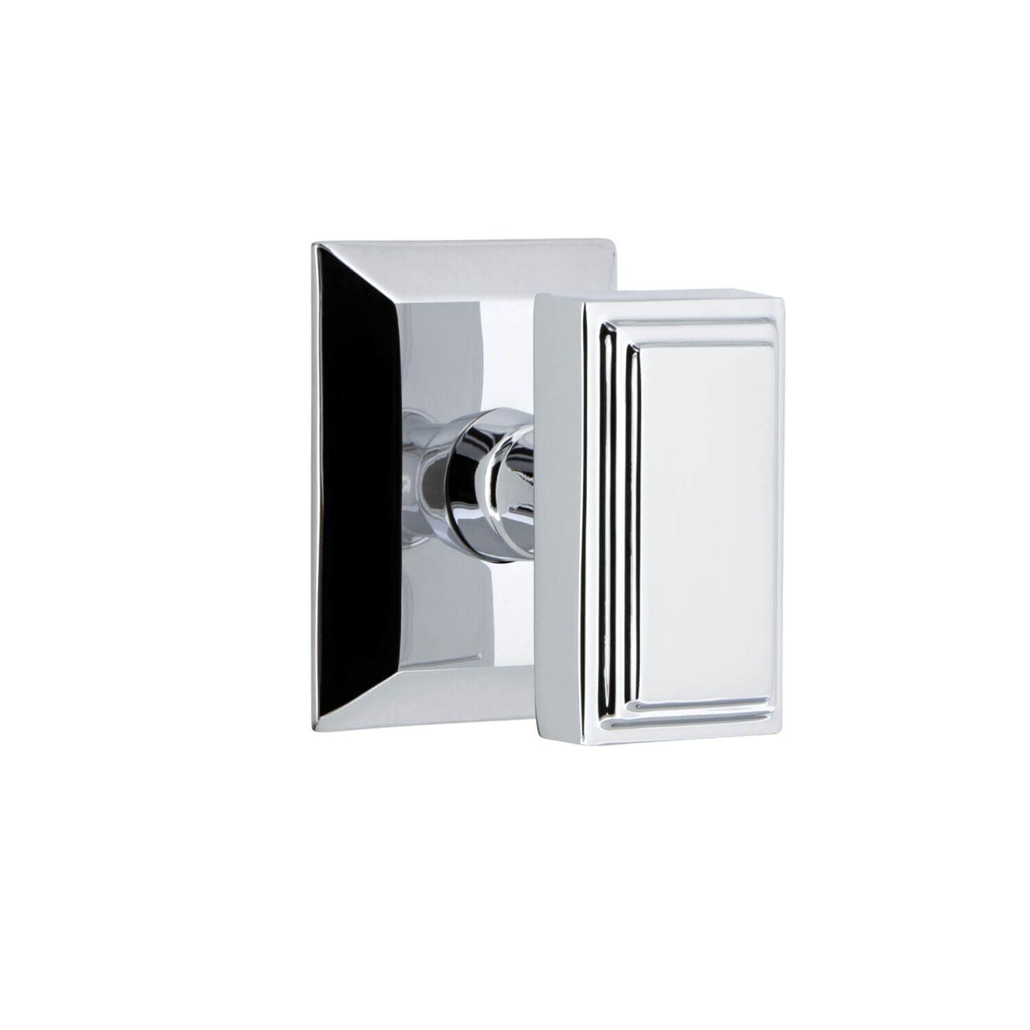 Grandeur Fifth Avenue Square Rossette w/ Carre Brass Knob