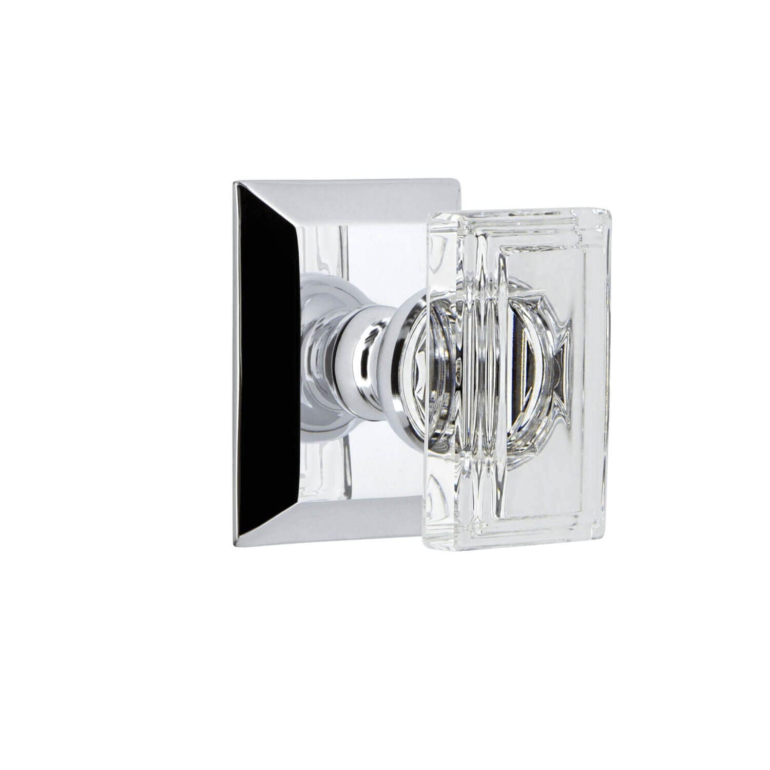 Grandeur Fifth Avenue Square Rossette w/ Carre Crystal Knob
