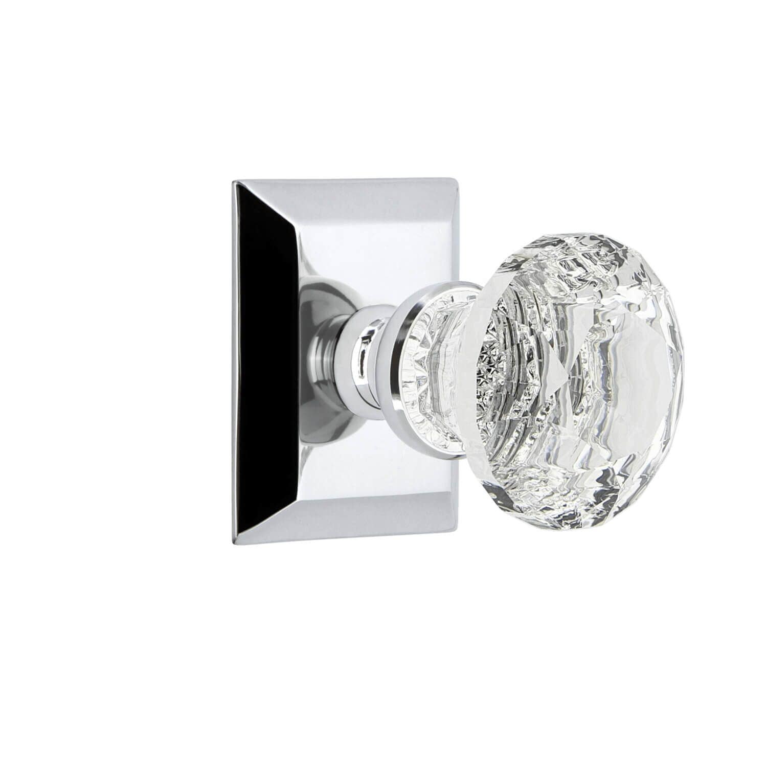 Grandeur Fifth Avenue Square Rossette w/ Brilliant Crystal Knob