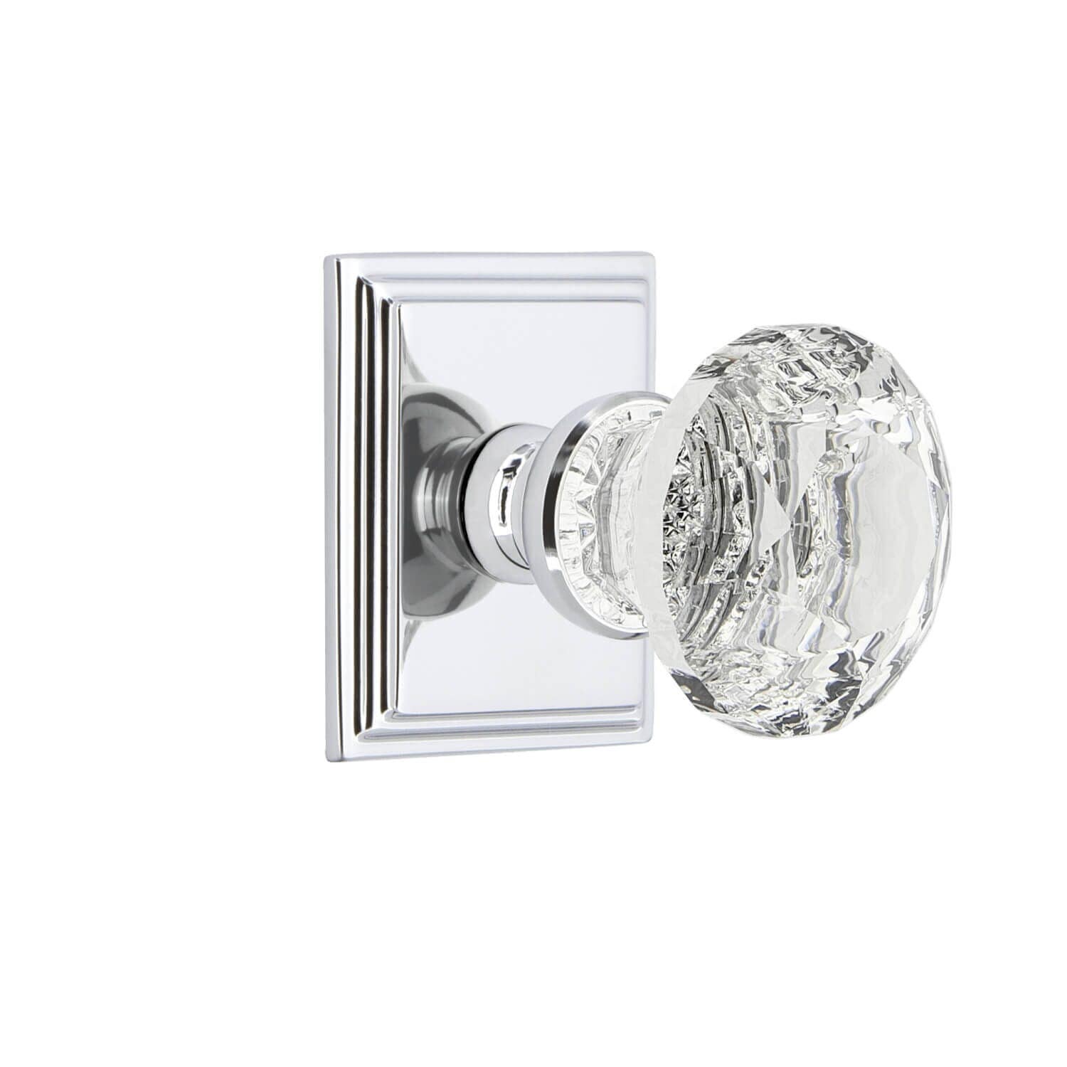 Grandeur Carre Square Rossette w/ Brilliant Crystal Knob