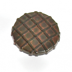 Laurey 39421 1 1/4" Midtown Knob -Iron Black/Terra Cotta