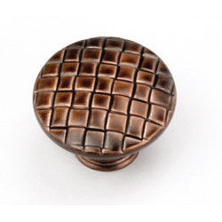 Laurey 24577 1 1/4" Windsor Cross-Hatch Knob - Venetian Bronze