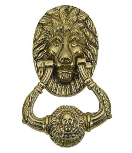Brass Accents A07-K5000 Lion 7-1/2" Door Knocker