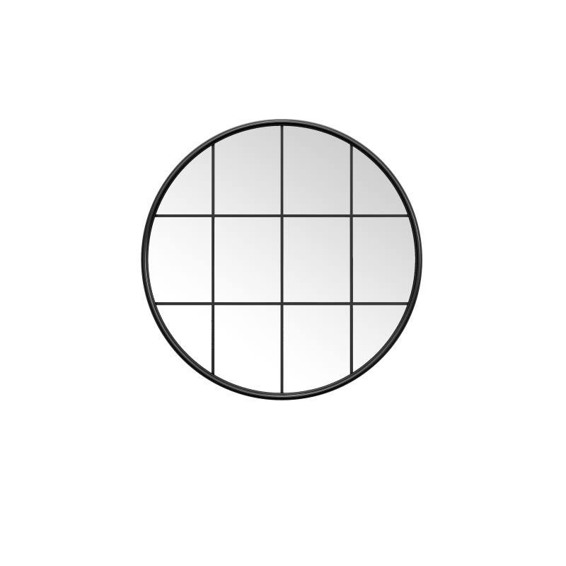 Bain Signature Sorento Round Window-Pane Mirror