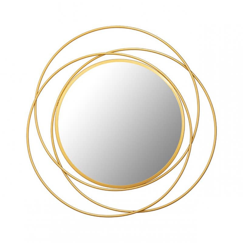 Bain Signature Olympia Mirror With Gold Decorative Round Frame
