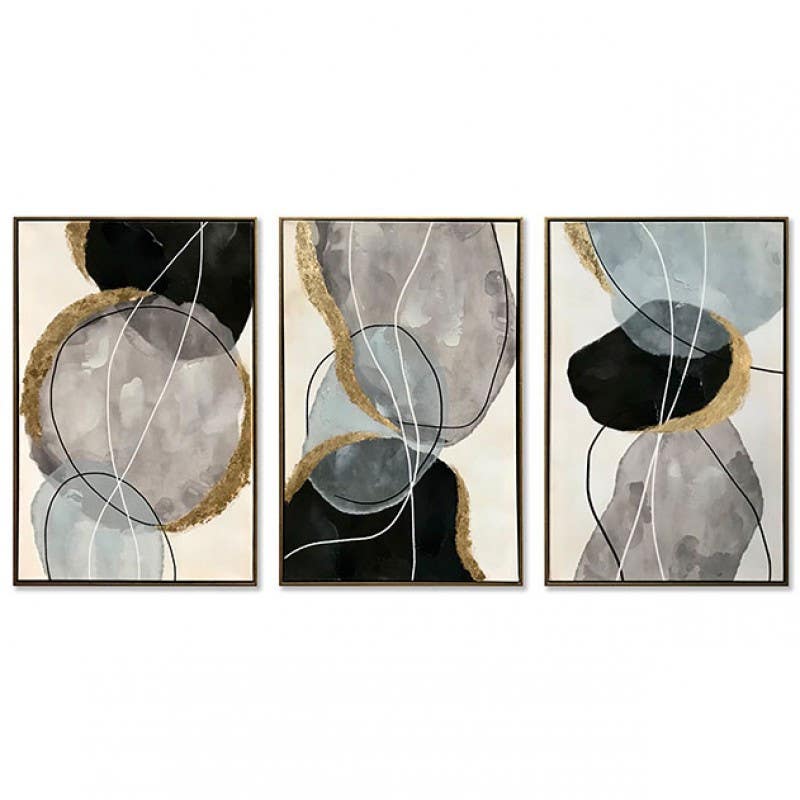 Bain Signature Zilla Canvas Print with Gold Foil & Frame - Set of 3