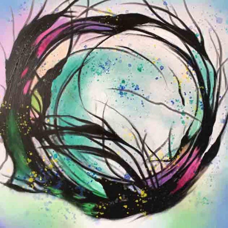 Bain Signature Alethia Hand Painted Canvas Art