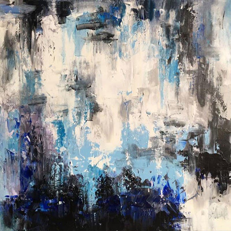 Bain Signature Azuru Hand Painted Canvas Art