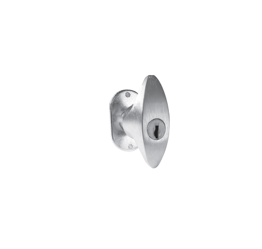 CompX C815 National, Pin Tumbler Knob Lock for Metal Cabinet Door, Dull Chrome