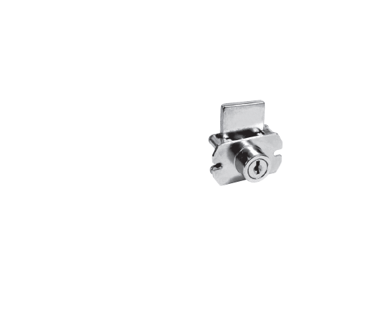CompX C8896-26D National, Desk Drawer Lock, Dull Chrome, Cylinder Length - 1/2"