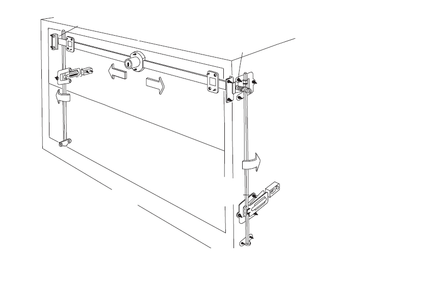 CompX D8952 National, Lateral File Locking, For Wood Constructed Two Drawer Lateral Files With Inside Case Width Upto 42"
