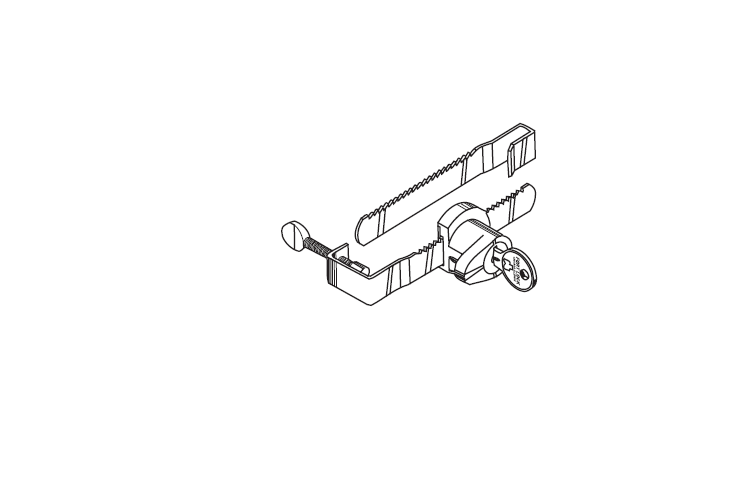CompX MFWSG23000 Fort, Disc Tumbler Sliding Glass & Wood Door Lock, Ratchet Style, Bright Nickel