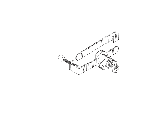 CompX MFWSG29000 Fort, Double Bitted Disc Tumbler Sliding Glass & Wood Door Lock, Ratchet Style, Bright Nickel
