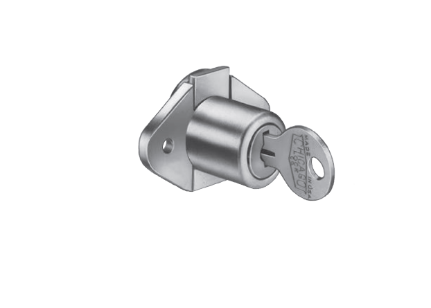 CompX C1968 Chicago, Disc Tumbler Drawer Cabinet Deadbolt Lock, Satin Brass, Cylinder Length - 57/64"