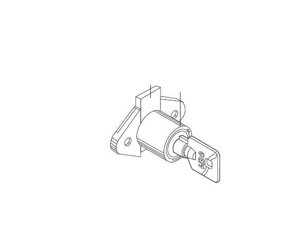CompX DR1008 Fort, GEM Tubular Wood Drawer Lock w/ 3/8" Bolt Throw, Bright Chrome, Cylinder Length - 7/8"