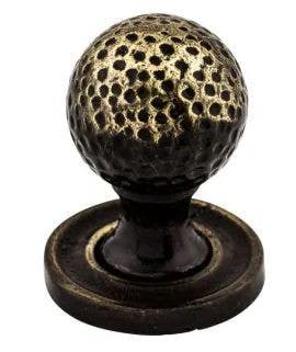 Top Knob M44 Britannia Paris Knob Mottled, 1-1/16"  w/Backplate