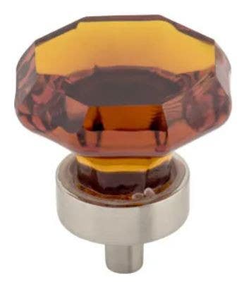 Top Knob TK138 Wine Octagon Crystal Knob, 1-3/8" L x 1-3/8" W