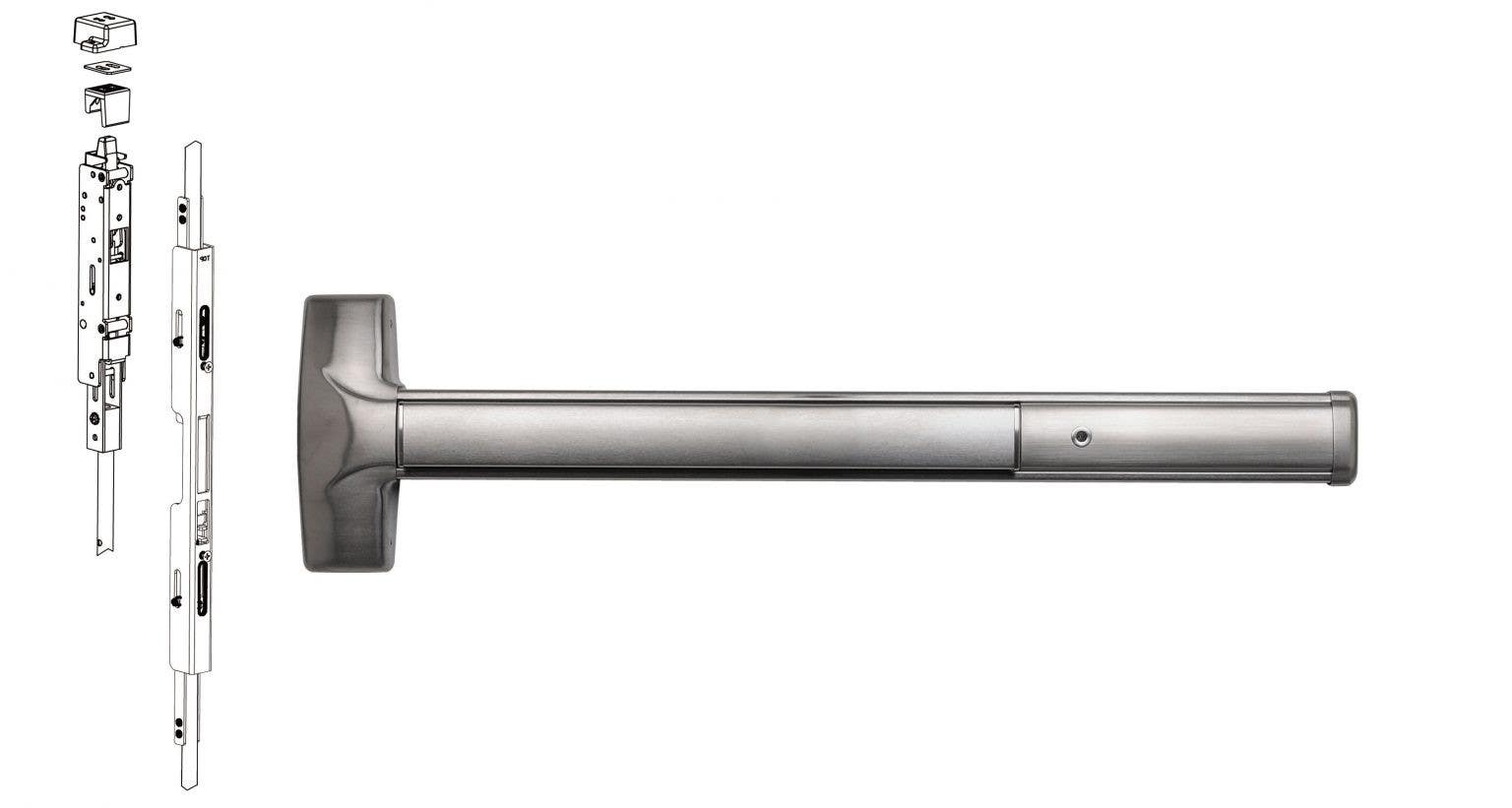 Detex ADVANTEX 87 Series High Security Concealed Vertical Rod Exit Device