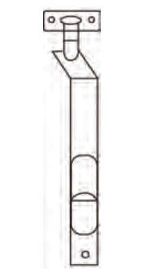 Delaney 410 Flush Bolt Solid Brass, Size - 6"