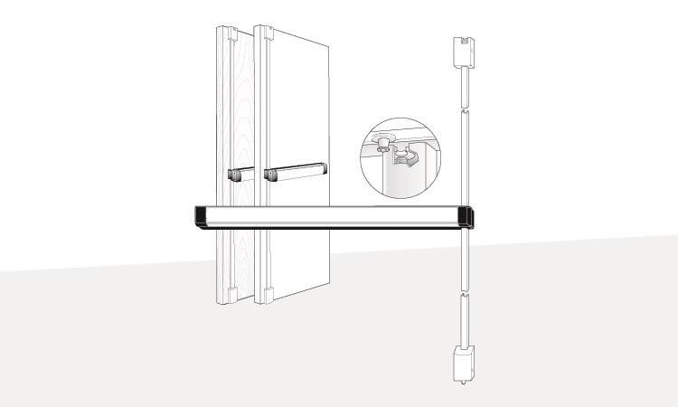 Adams Rite 3100 Surface Vertical Rod Exit Device - Fire-Rated