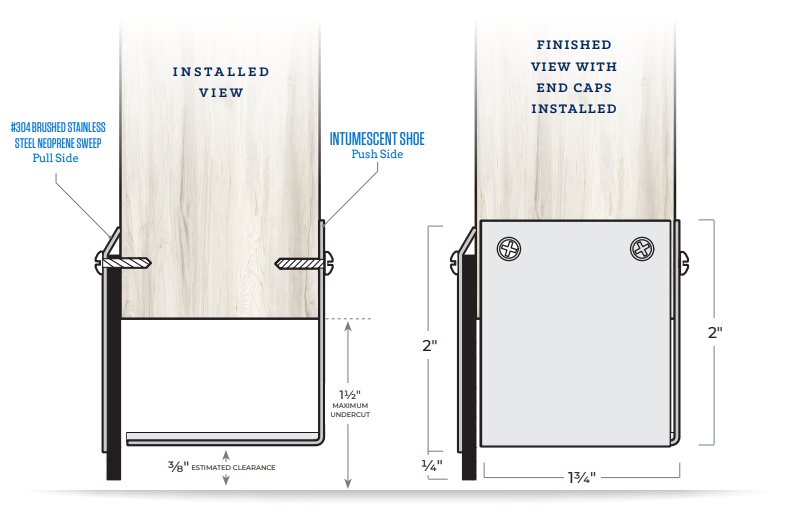 NGP 9590 Fire Door Bottom Gap Solution Up To 90 Minutes
