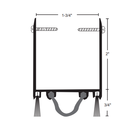 NGP 92NWH Extended Door Shoe w/ Nylon Brush & Neoprene Inserts