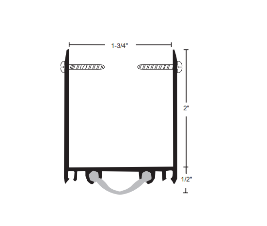 NGP 92V Extended Door Shoe w/ Vinyl Insert