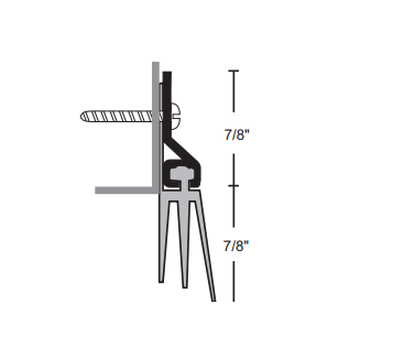 NGP 96V Vinyl Door Sweep