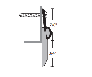 NGP 98V Vinyl Door Sweep
