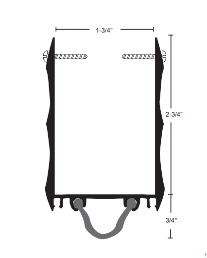 NGP 99N Extended Door Shoe w/ Neoprene Insert