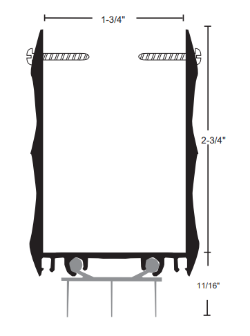 NGP 99T Extended Door Shoe w/ Thermoplastic Insert